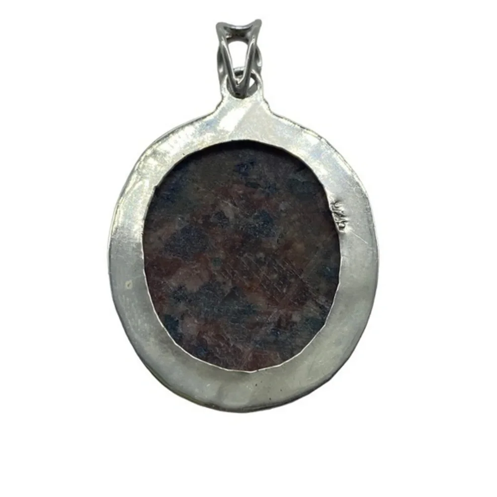 Gila Jasper Gemstone Sterling Silver 925 Pendant 1.9in